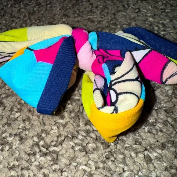 Lost reversible multicolored bikini halter triangle & tie bottoms - Picture 3 of 11